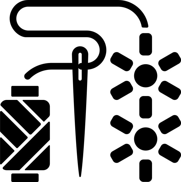 串珠黑色字形图标图片下载