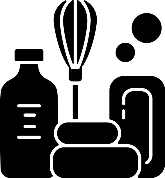 Diy肥皂黑色字形图标图片下载