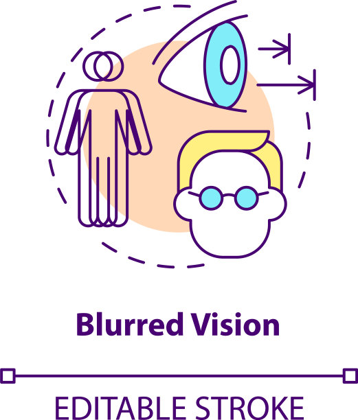 模糊视觉概念图标图片下载