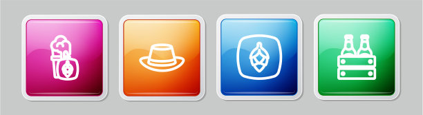 设线玻璃啤酒啤酒节帽子啤酒节和图片下载