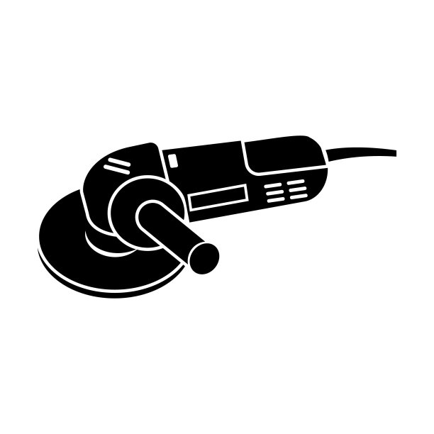 施工工具磨床套装，黑色图标模板图片下载