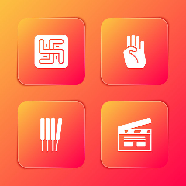 设印度教万字符，象征印度手香图片下载