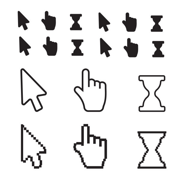 鼠标箭头。像素光标图标鼠标箭头图片下载