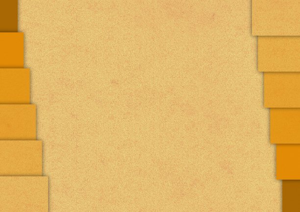 纸板背景与橙色3D框架图片下载