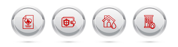 设线健康保险钱包与盾牌图片下载