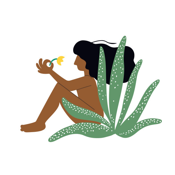 灌木丛中的女人图片下载