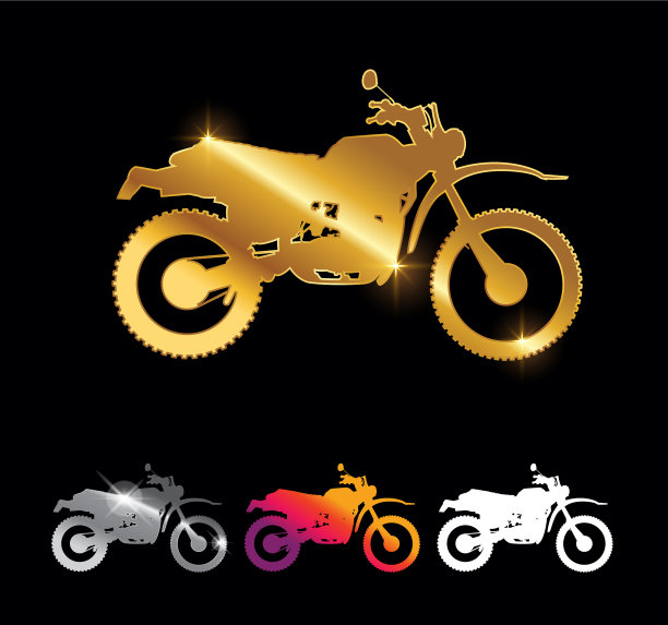 豪华摩托车越野车标志图片下载