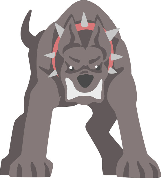 正面看狂暴好斗的纯种狗图片下载