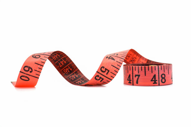 胶带测量隔离在白色背景上。图片下载