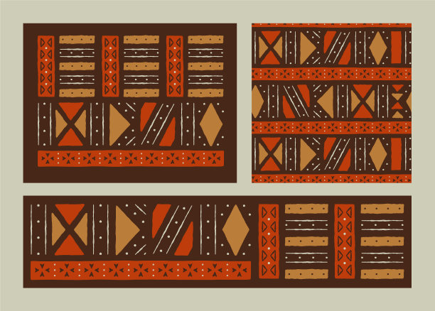 非洲部落艺术的民族背景设定孤立图片下载