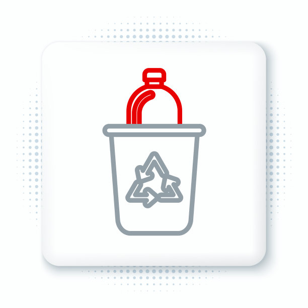 线回收站与回收站符号图标隔离图片下载