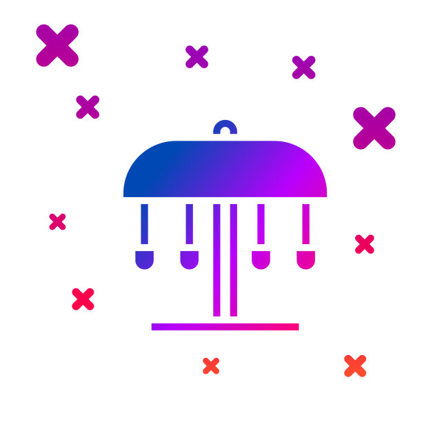 彩色吸引旋转木马图标孤立在白色图片下载