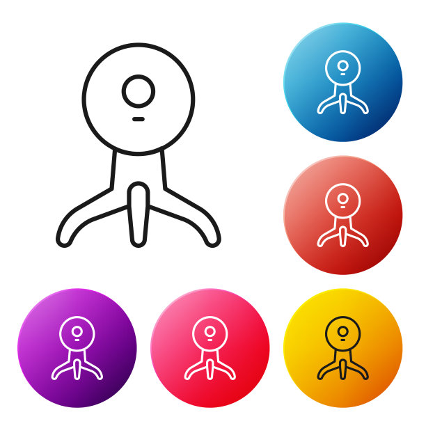 黑线网络摄像头图标隔离在白色图片下载