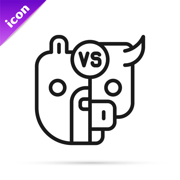 黑线牛市和熊市的象征股票市场图片下载