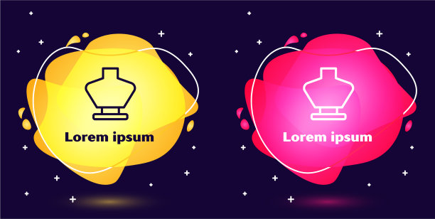 设置线项链上的人体模特图标孤立上图片下载