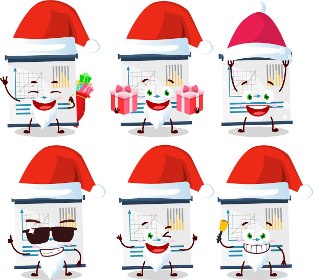 带有商业演示的圣诞老人表情符号图片下载