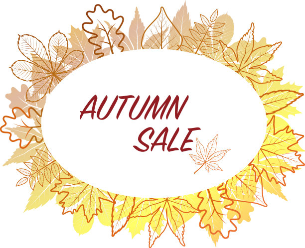 秋天的框架与色彩和轮廓轮廓图片下载