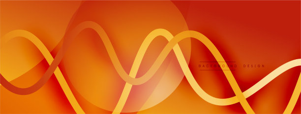 抽象梯度背景与波浪线图片下载