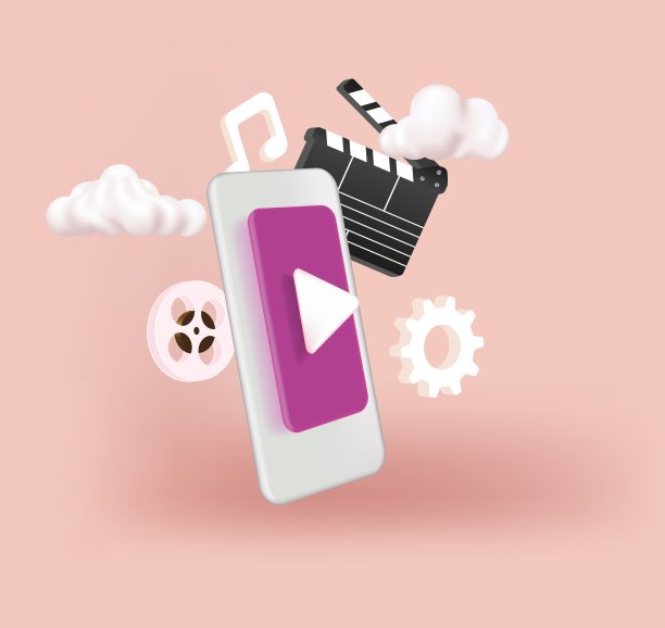 在线多媒体概念的旗帜，展示，海报和网站广告。图片下载