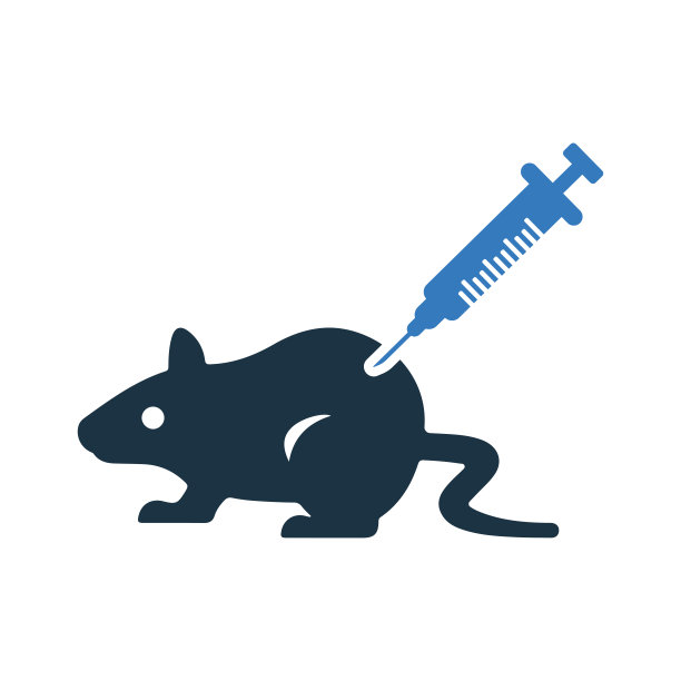 老鼠实验图标。简单的可编辑矢量插图。图片下载