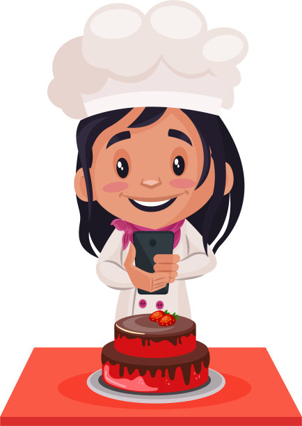 面包房女孩卡通人物图片下载