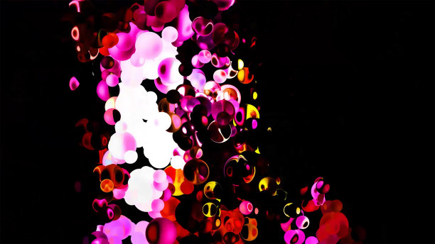 Glitter动感球体抽象背景数字渲染图片下载