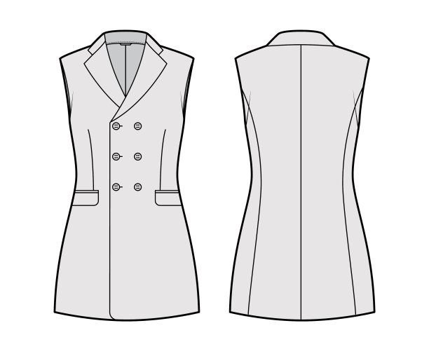 无袖上衣翻领背心马甲图片下载