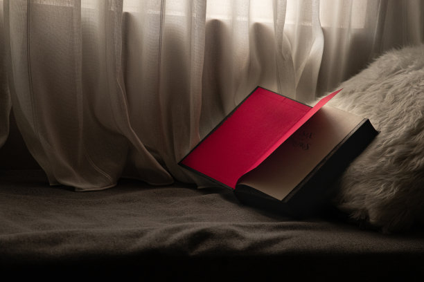 窗台上的一本打开的书图片下载