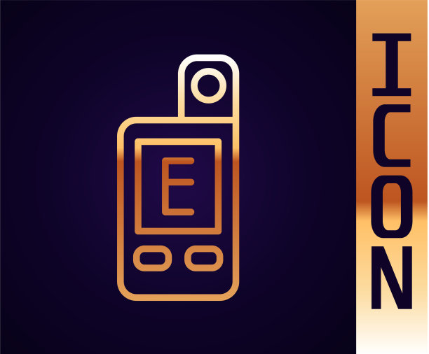 金线光度计图标隔离在黑色上图片下载