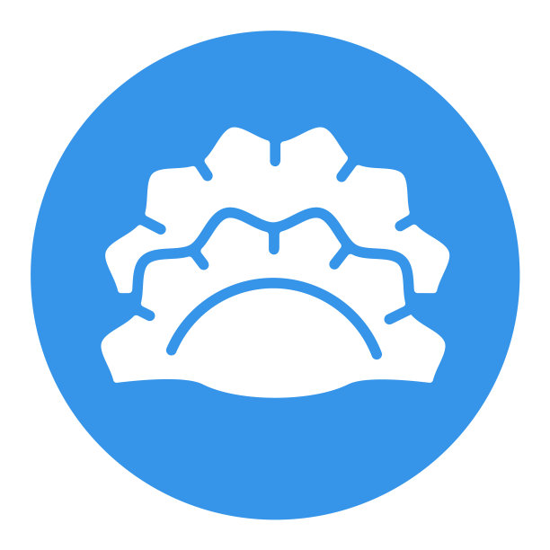 两个饺子锅贴或饺子字形的图标图片下载