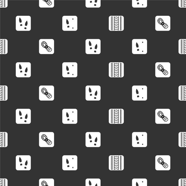 设置轮胎痕迹，人的脚印和鞋图片下载