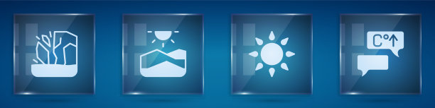 设置冰川融化，干旱，太阳和全球图片下载