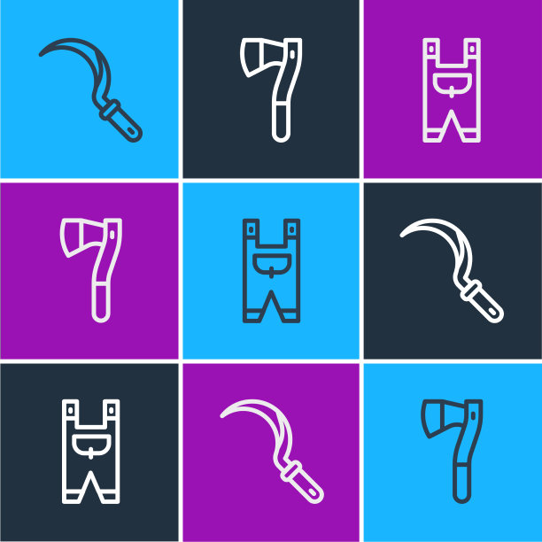 套线镰刀，园工衣和木图片下载