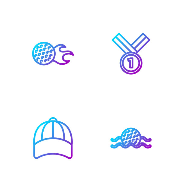 把线高尔夫球放在水里，棒球帽和图片下载