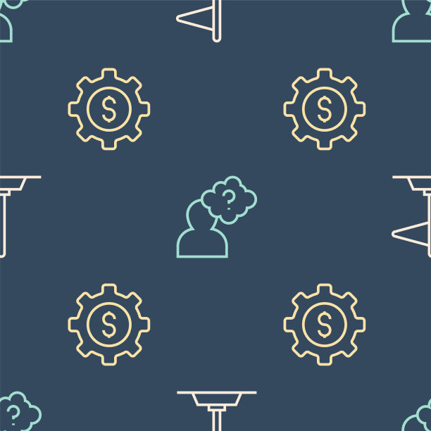 用美元和头部问题设置行旗齿轮图片下载