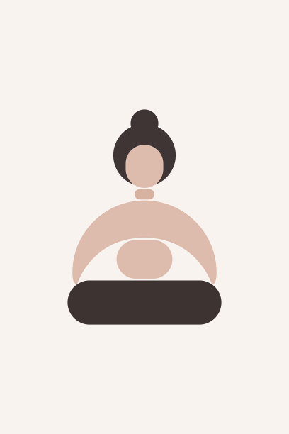 瑜伽女子在莲花位打印为图片下载