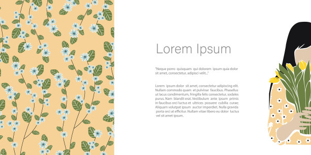 可爱的抽象人物和春夏女郎图片下载