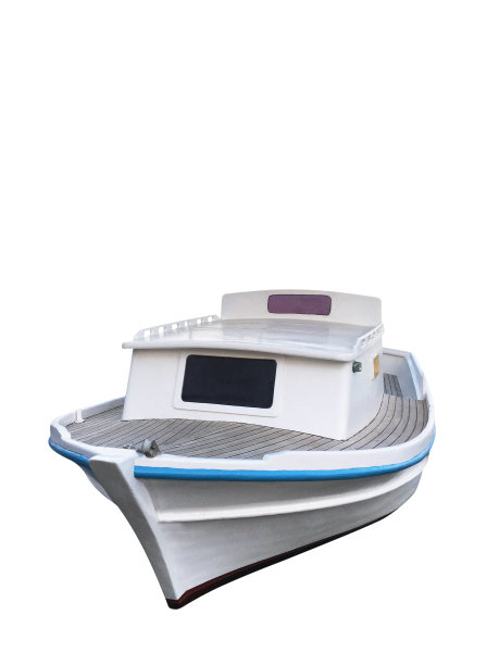 白色背景上的摩托艇(剪切路径)图片下载