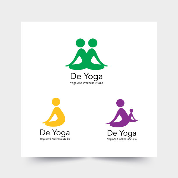 简单和优雅的标志瑜伽训练图片下载