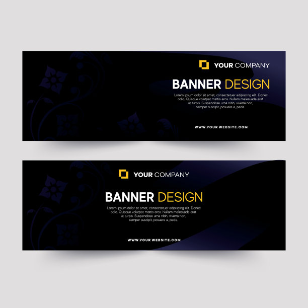 简单和现代的旗帜设计64773图片下载