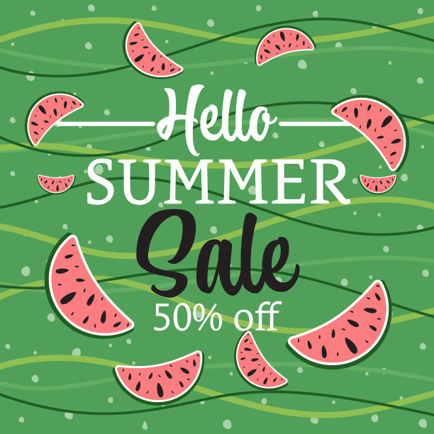 夏季销售设计旗帜夏季抽象图片下载