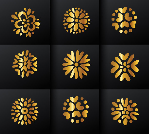 金色飞溅标志2图片下载