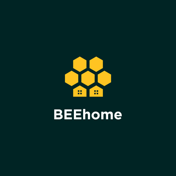 现代和专业的蜂房标志设计图片下载