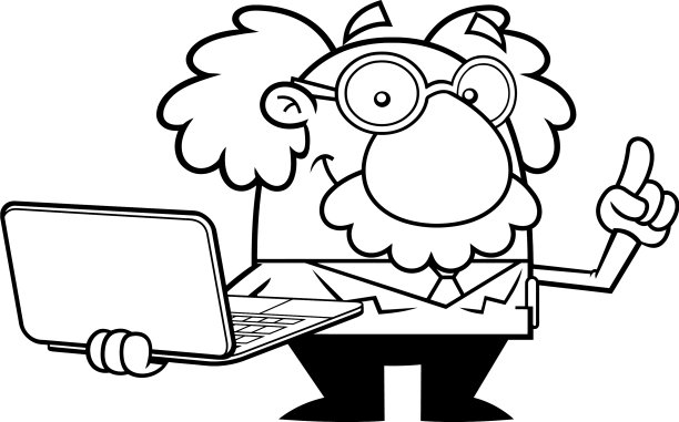 科学教授微笑着概述图片下载