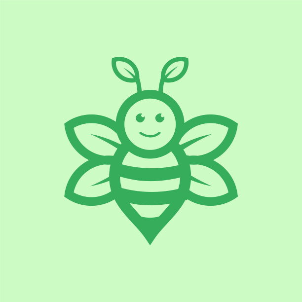 自然蜜蜂标志图片下载