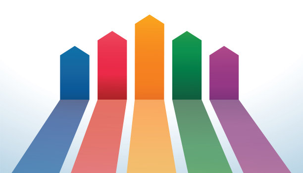 彩色箭头线模板背景图片下载