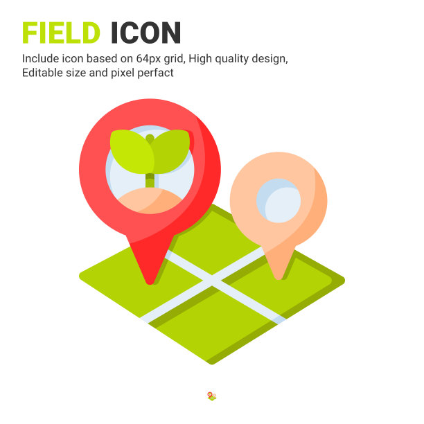 域图标矢量与平面颜色风格孤立在白色背景。矢量插图区域标志符号图标概念数字农业，农场，技术，工业，农业和所有项目图片下载