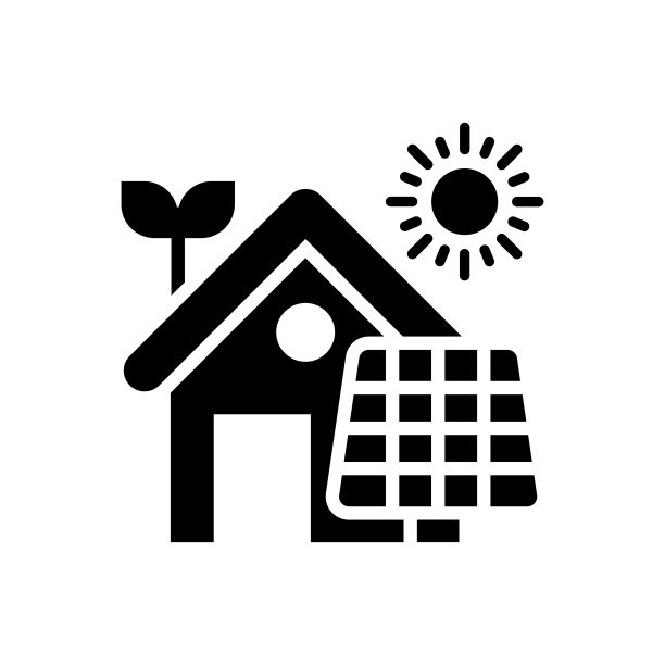 生态住宅矢量实体图标样式插图。EPS 10文件图片下载