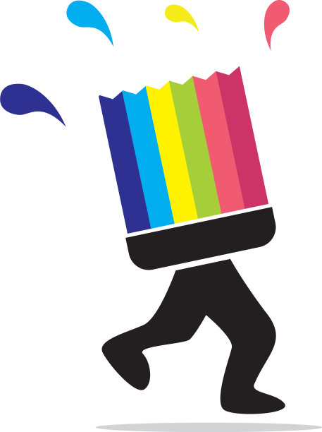 色彩斑斓的画家标志图片下载