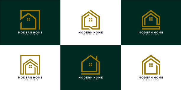 集现代家居标志设计图片下载